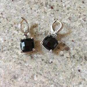 Judith Ripka black earrings